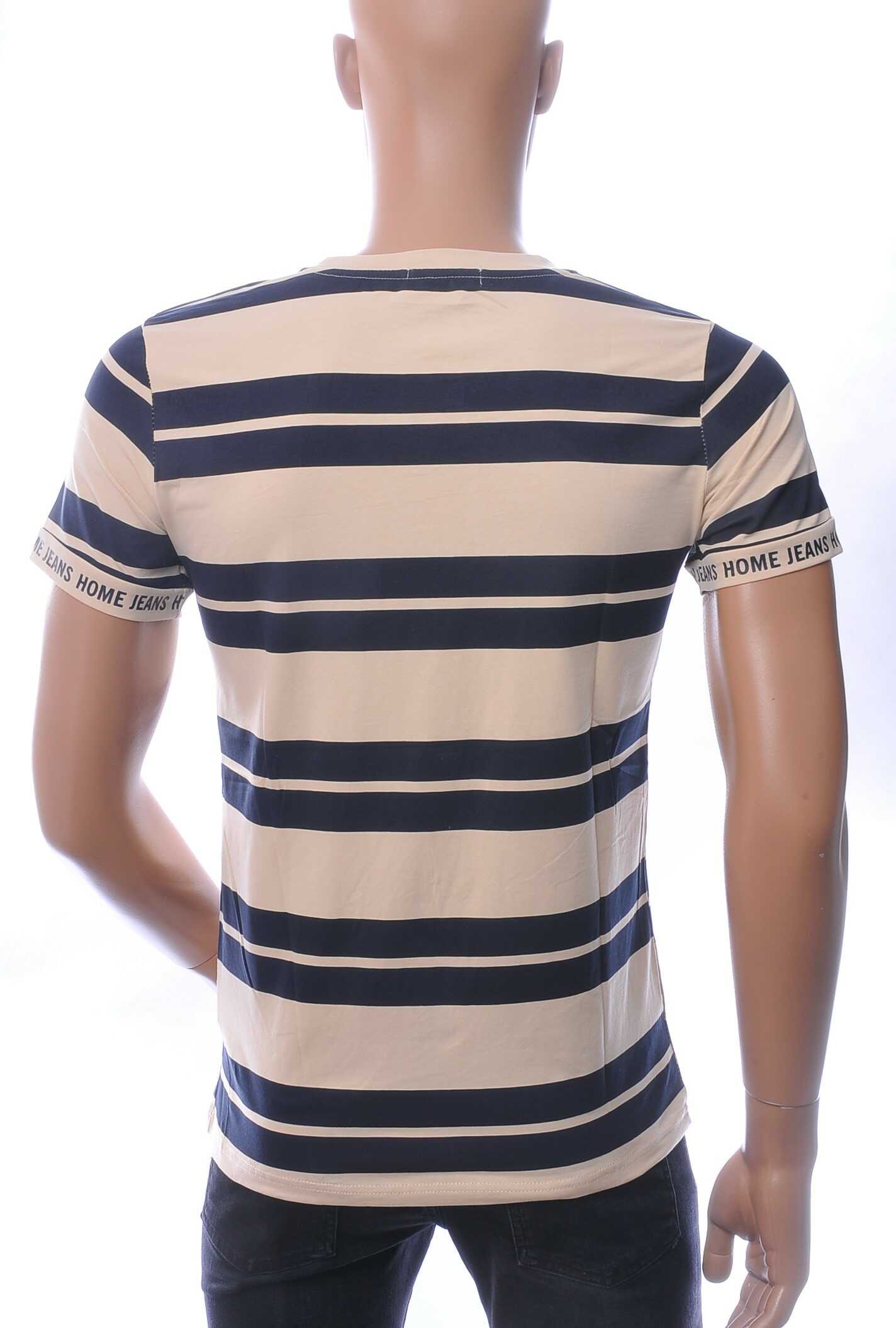 NEW DREAM trendy STRIPE TEE print ronde hals T-shirt Beige