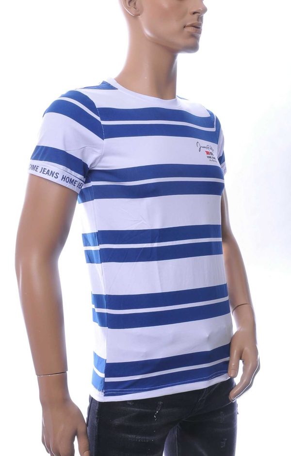 NEW DREAM trendy STRIPE TEE print ronde hals T-shirt Blauw