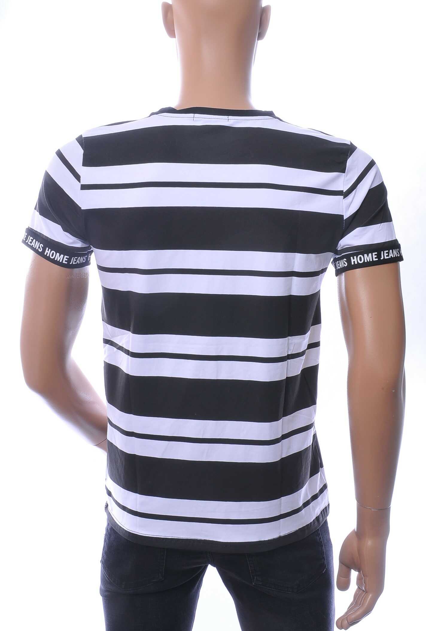 NEW DREAM trendy STRIPE TEE print ronde hals T-shirt Zwart