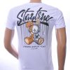 NEW DREAM trendy Stay tune print ronde hals T-shirt Wit