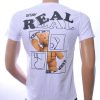 NEW DREAM trendy Stay REAL print ronde hals T-shirt Wit