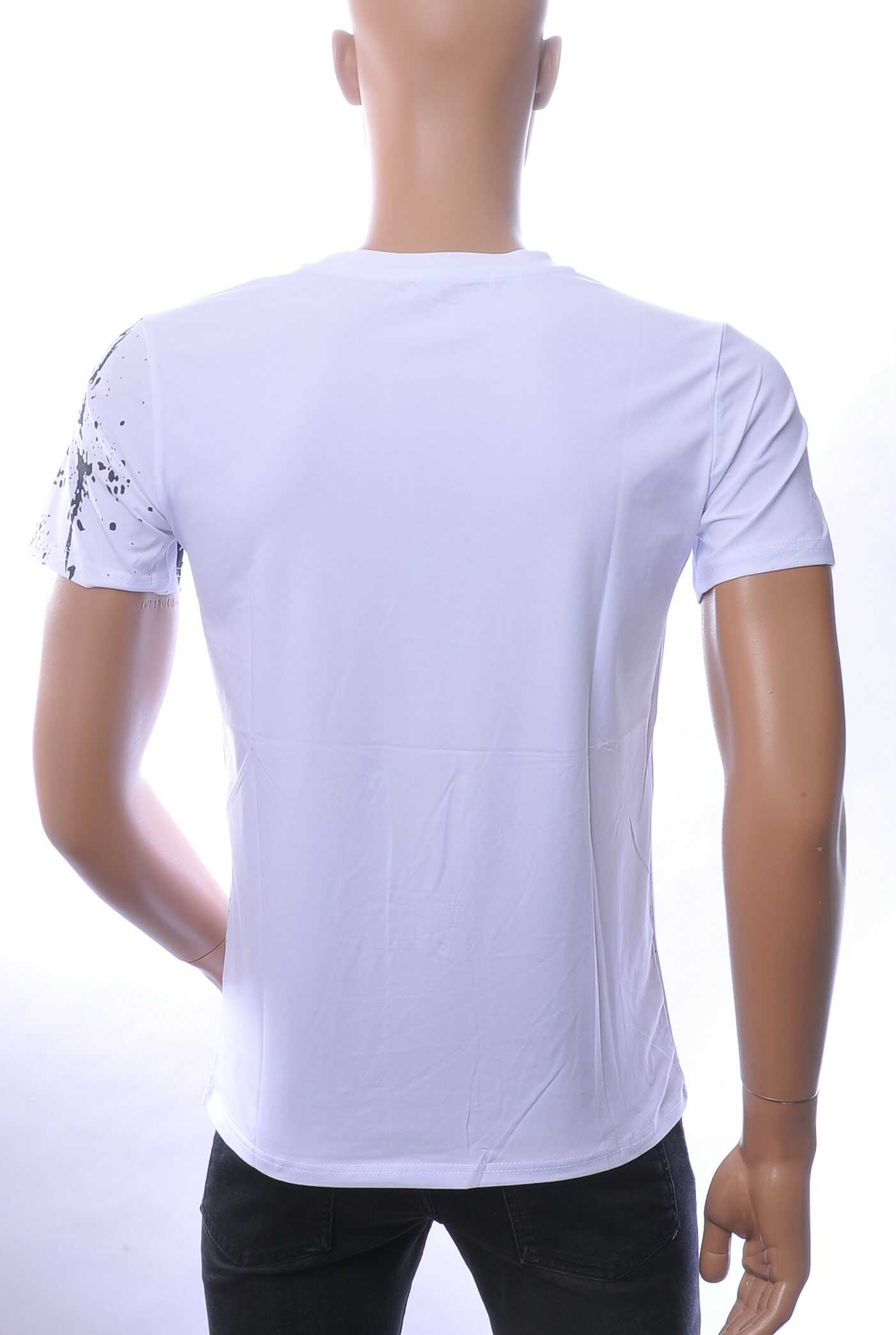 NEW DREAM trendy Tijger print ronde hals T-shirt met steentjes Wit