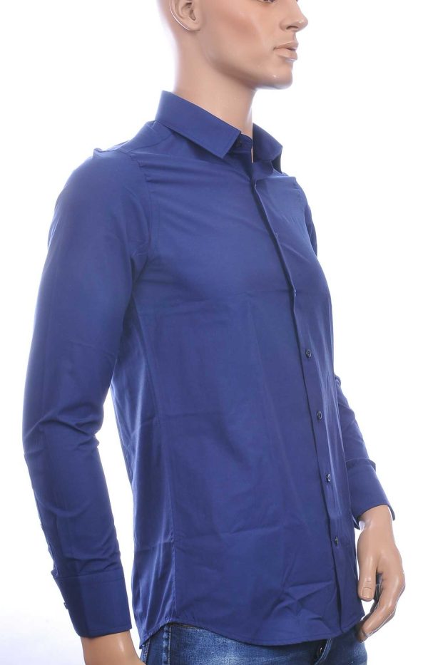 ARYA Italiaans getailleerd slim fit overhemd – Navy