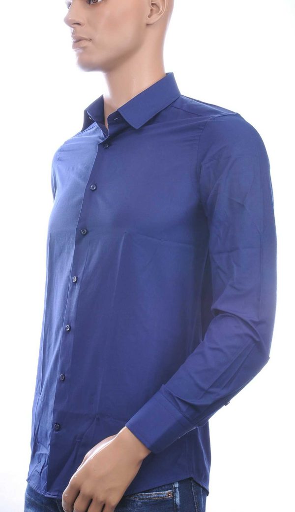 ARYA Italiaans getailleerd slim fit overhemd – Navy