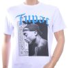 CLUB JU Trendy Ronde Hals Heren T-Shirt met Tupac Print – Wit