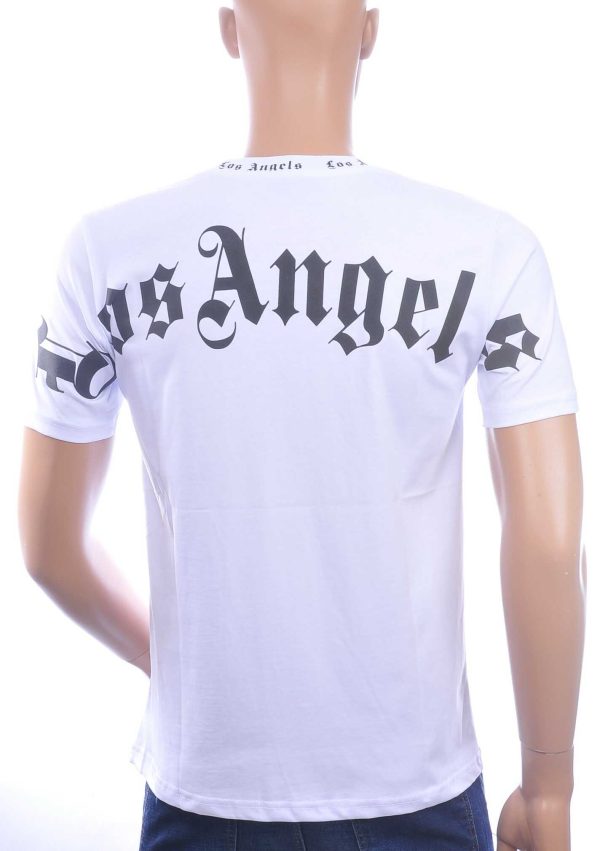 JOHN ANGELS Trendy Los Angels Ronde Hals Heren T-Shirt - Wit