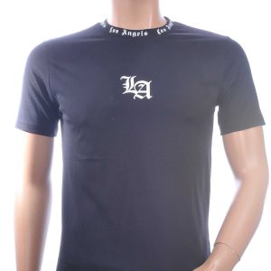 JOHN ANGELS Trendy Los Angels Ronde Hals Heren T-Shirt - Zwart