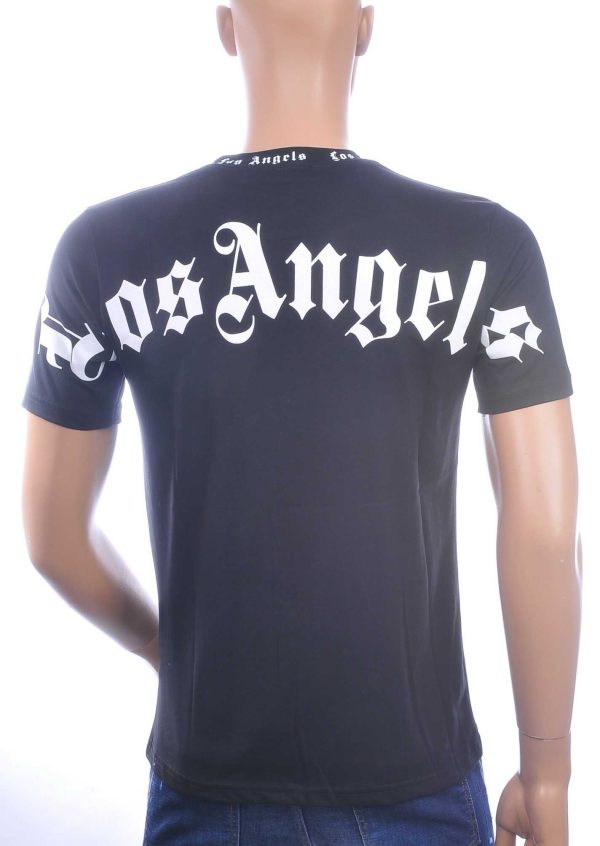 JOHN ANGELS Trendy Los Angels Ronde Hals Heren T-Shirt - Zwart