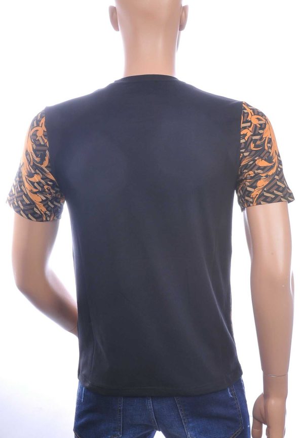 LES DESIGNERS Ronde Hals T-Shirt met Leeuwenkop en Steentjes – Zwart