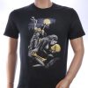 CLUB JU Trendy Ronde Hals Heren Skull T-Shirt – Zwart