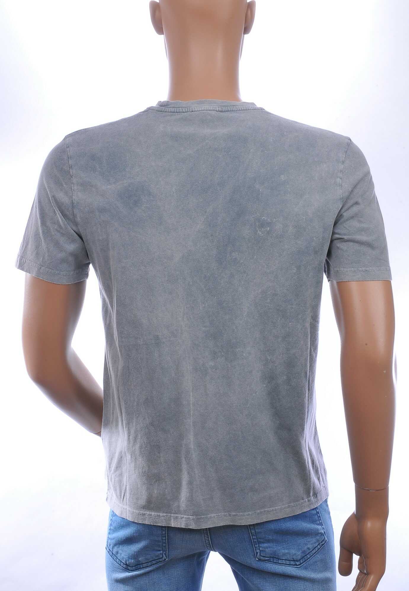 CLUB JU Vintage Ronde Hals Effen Heren T-Shirt - Grijs