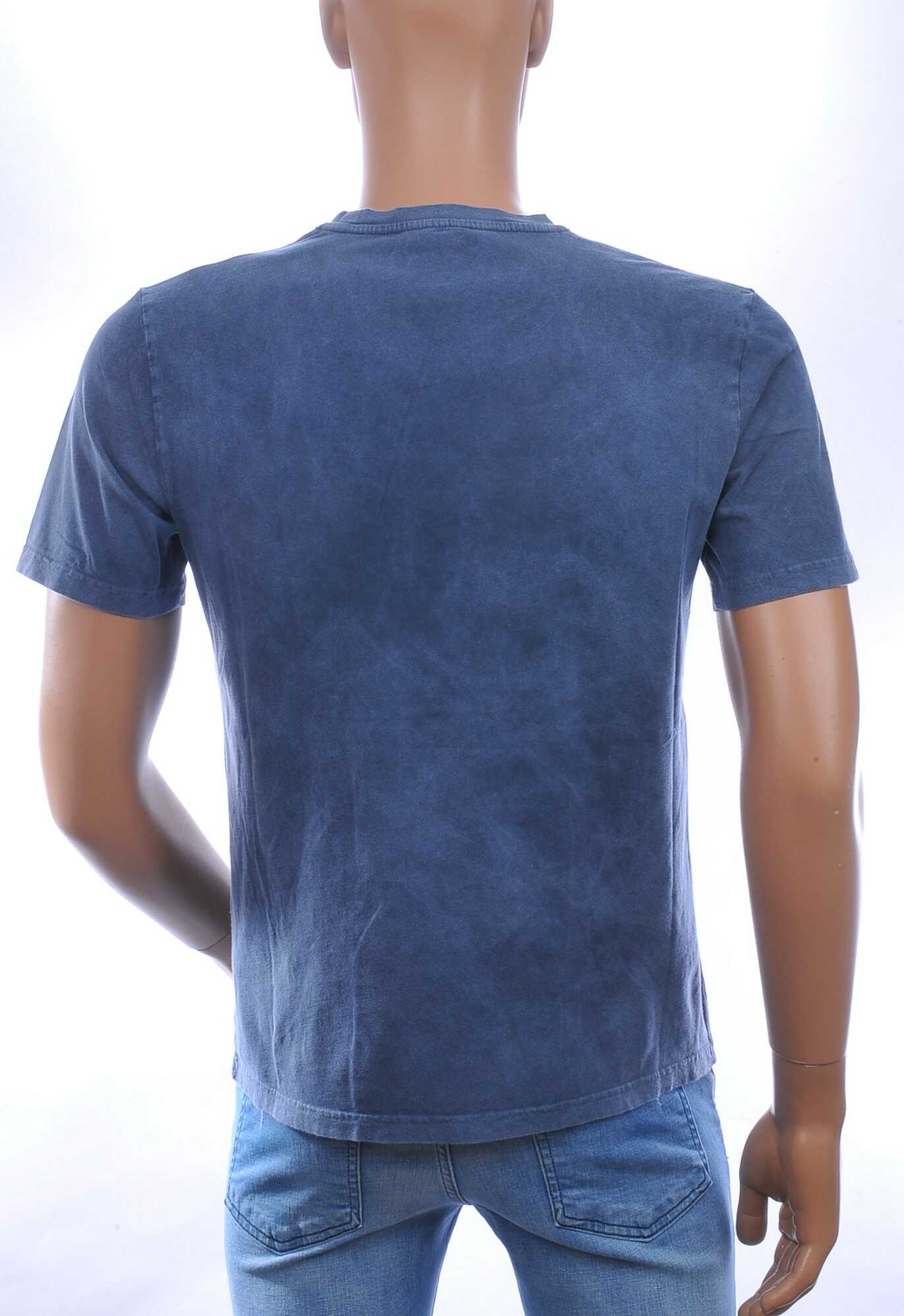 CLUB JU Vintage Ronde Hals Effen Heren T-Shirt - Navy