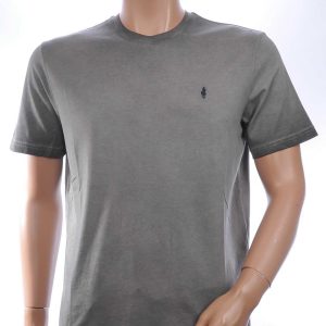 CLUB JU Vintage Ronde Hals Effen Heren T-Shirt - Antraciet