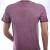 CLUB JU Vintage Ronde Hals Effen Heren T-Shirt - Bordeaux