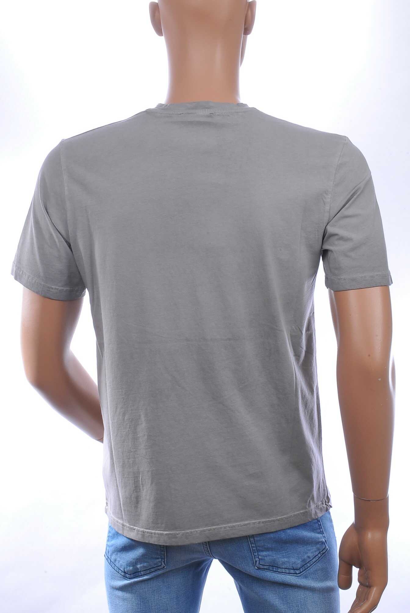 CLUB JU Vintage Ronde Hals Effen Heren T-Shirt - Grijs