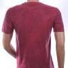 CLUB JU Vintage Ronde Hals Effen Heren T-Shirt - Bordeaux
