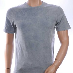 CLUB JU Vintage Ronde Hals Effen Heren T-Shirt - Grijs