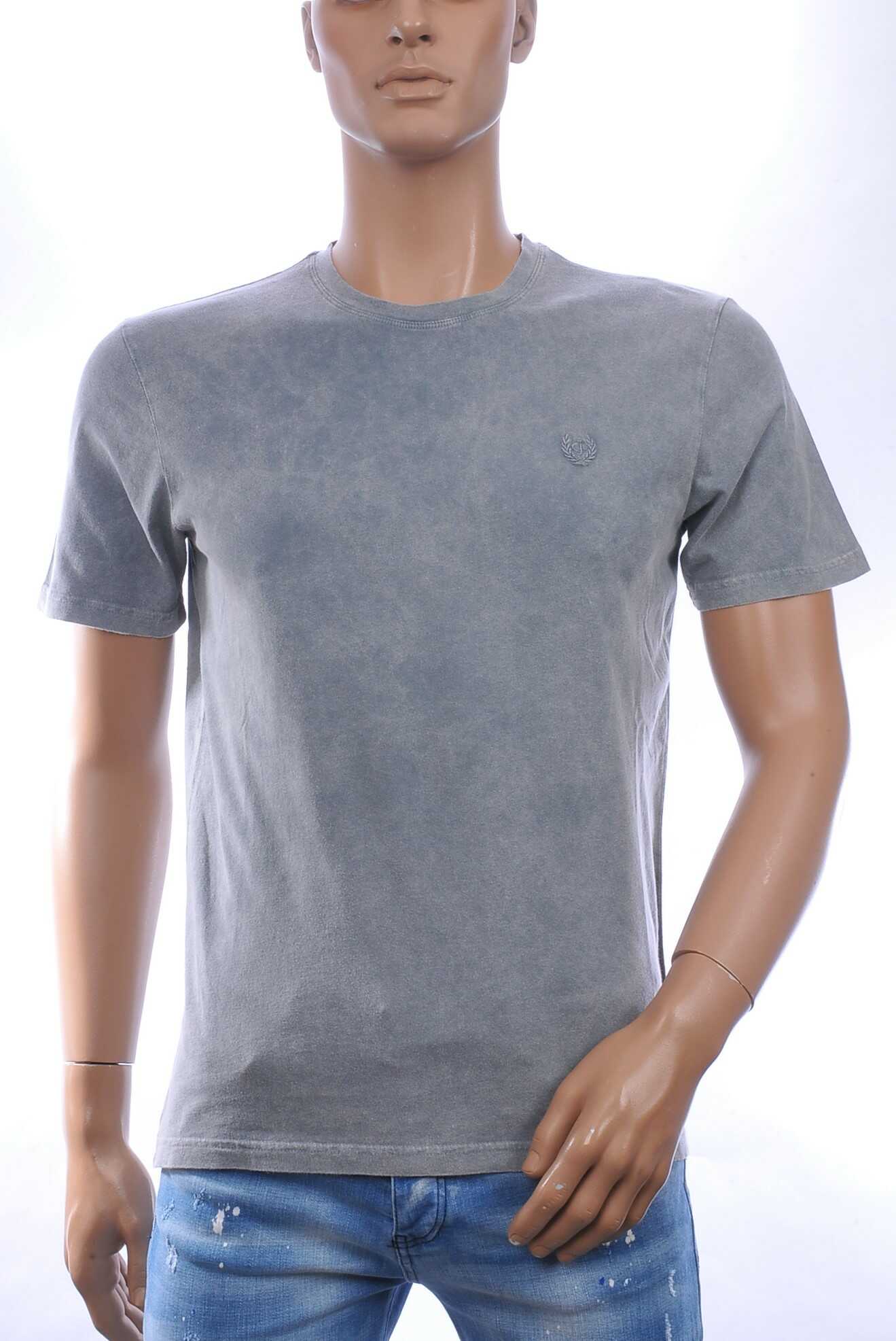 CLUB JU Vintage Ronde Hals Effen Heren T-Shirt - Grijs