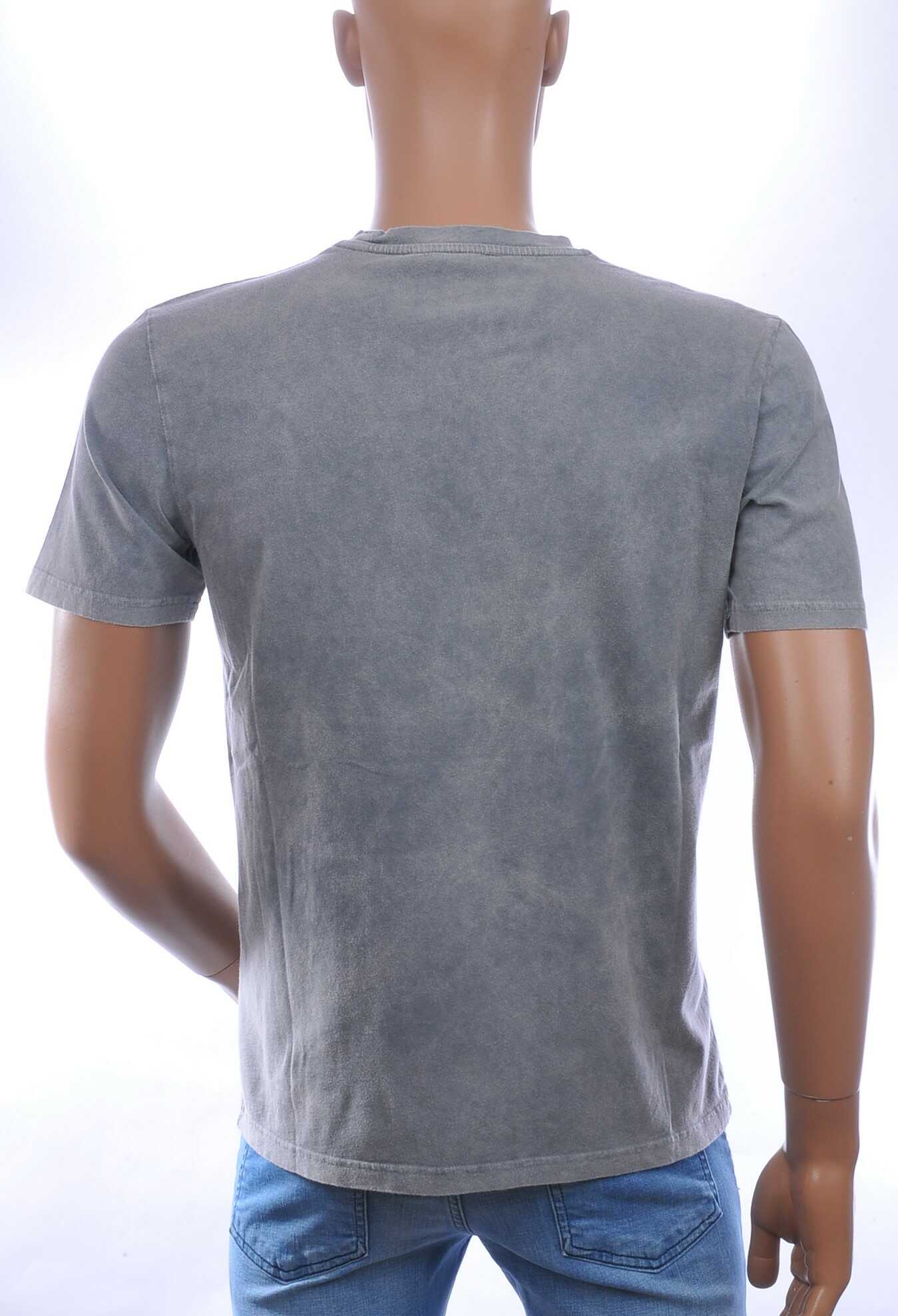 CLUB JU Vintage Ronde Hals Effen Heren T-Shirt - Grijs