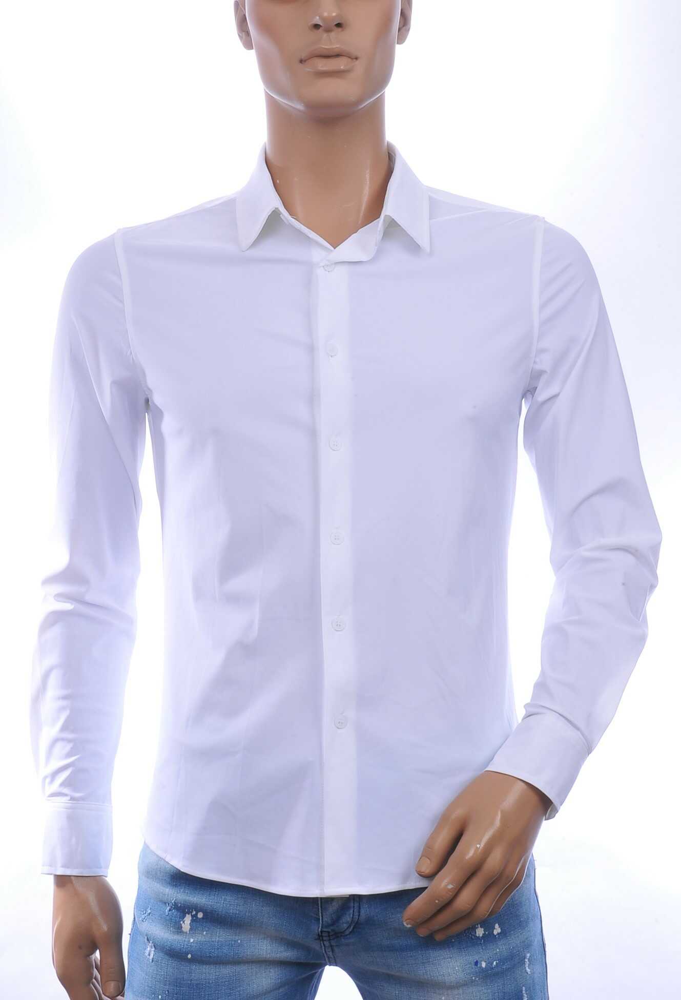 FRILIVIN Italiaans Getailleerd Slim Fit Zijde Overhemd voor Heren – Wit