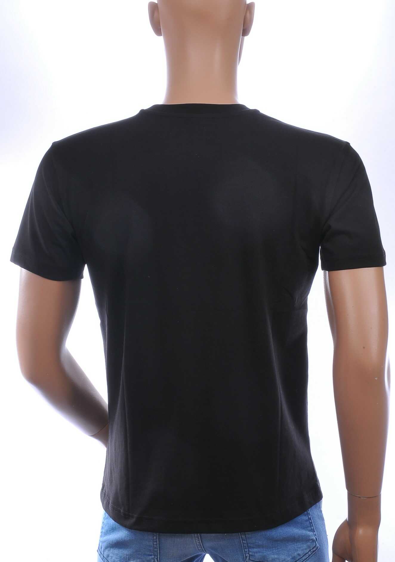 ICON2 Trendy Ronde Hals T-Shirt met 3D Letters Print – Zwart