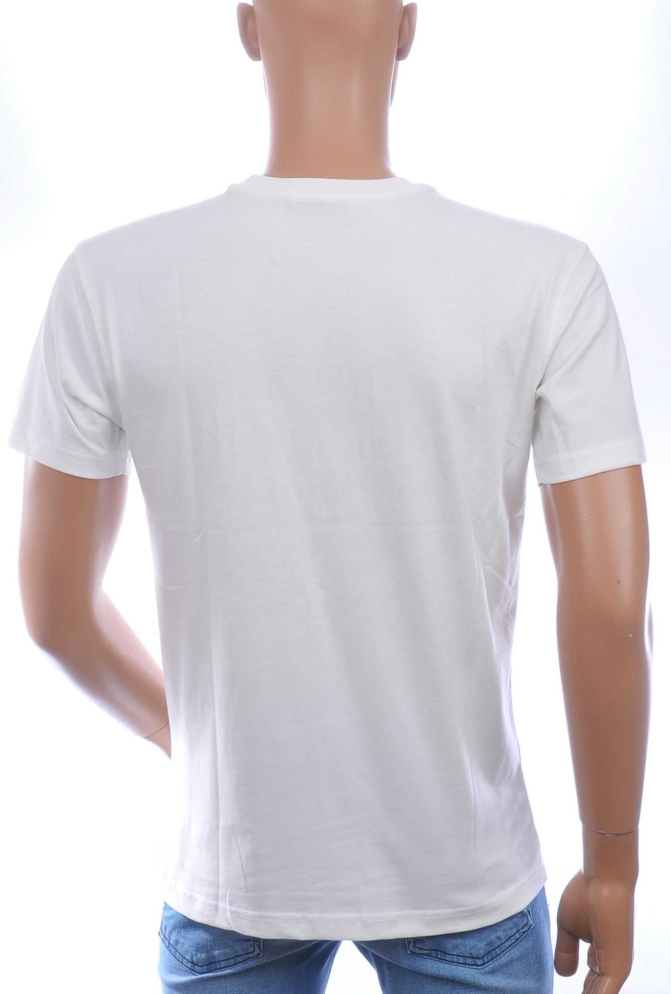 ICON2 Trendy Ronde Hals T-Shirt met 3D ICON2 MILANO Letters Print – Wit