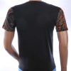 LES DESIGNERS Trendy Ronde Hals Heren T-Shirt met Tijgerkop en Steentjes - Zwart