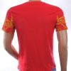 LES DESIGNERS Trendy Ronde hals Heren T-Shirt met Tijgerkop en Steentjes - Rood