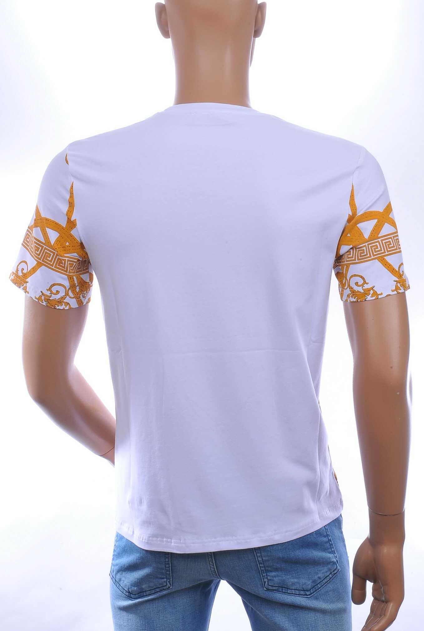 LES DESIGNERS Trendy Ronde hals Heren T-Shirt met Tijgerkop en Steentjes - Wit