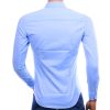 David Newman lichtblauw slim fit heren overhemd – achterkant getailleerde pasvorm