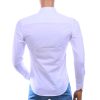 David Newman wit slim fit heren overhemd – achterkant getailleerde pasvorm