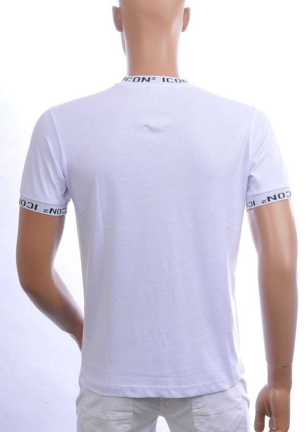 CONTOUR Trendy ICON2 Ronde Hals Heren T-Shirt – Wit | Comfortabel & Perfect voor Elk Seizoen