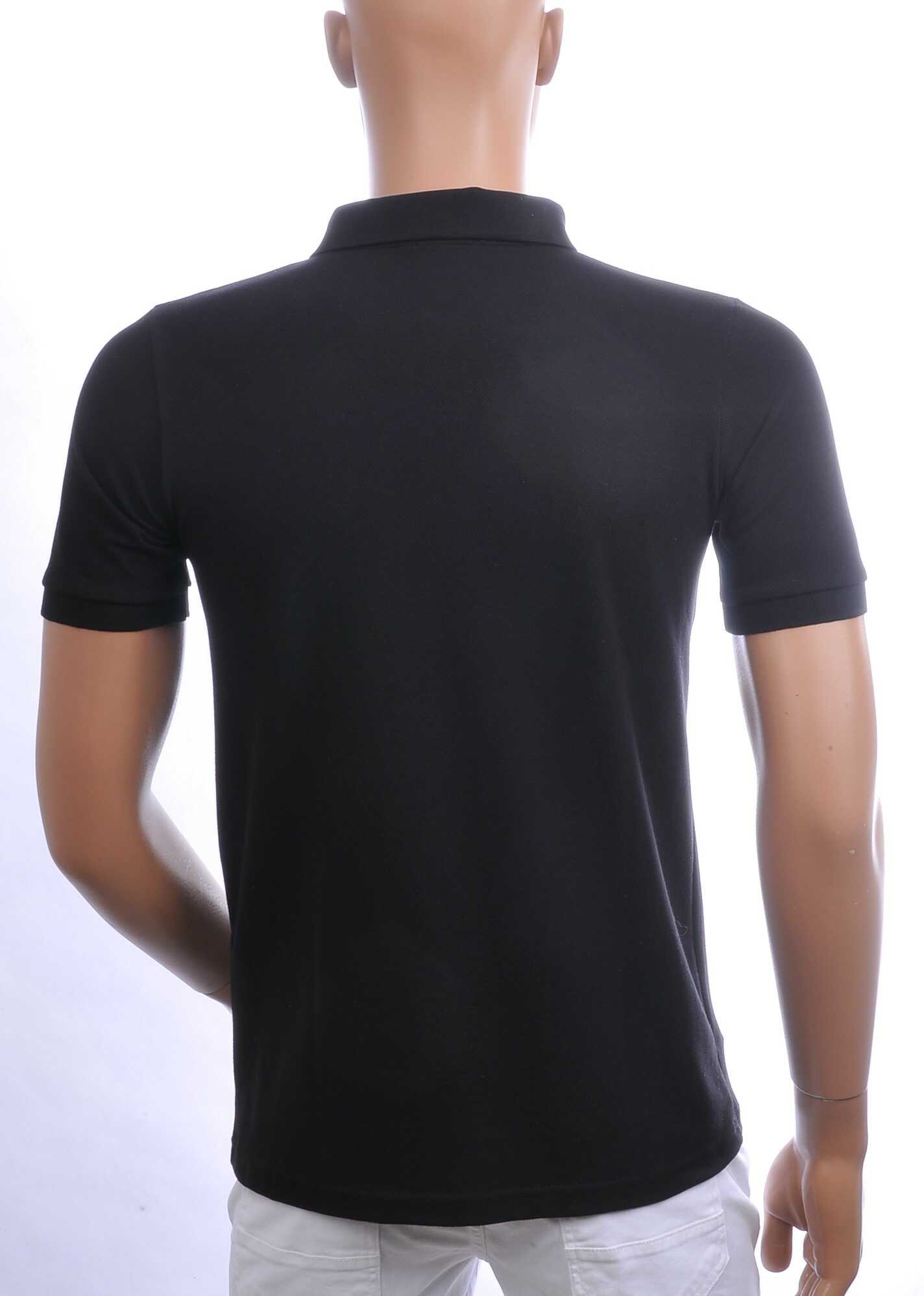 Ci-Borg Trendy Heren Polo T-Shirt met Tijgerkop Print Met Zwart Steentjes - Zwart | Modieus en Comfortabel