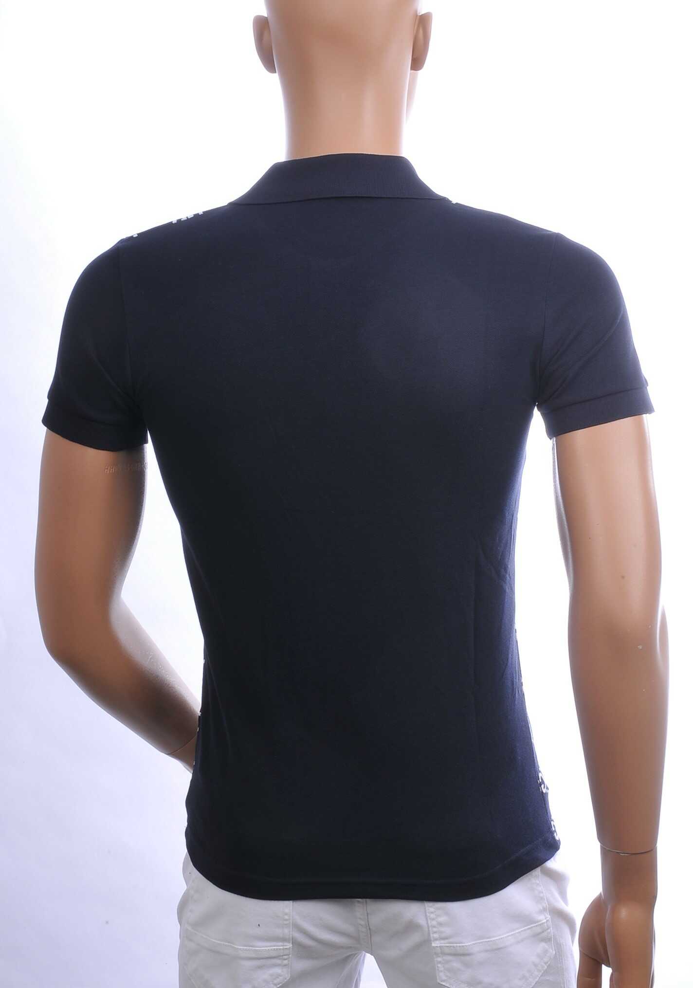 CONTOUR Trendy Allover Modern Dessin Heren Polo T-shirt – Navy | Comfortabele en Stijlvolle voor Elk Seizoen