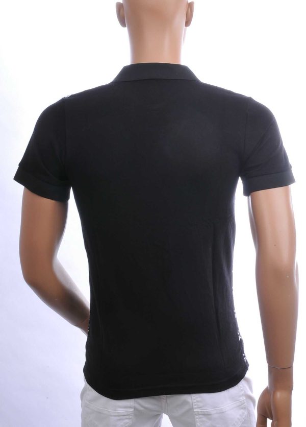 CONTOUR Trendy Allover Modern Dessin Heren Polo T-shirt – Zwart | Comfortabele en Stijlvolle voor Elk Seizoen