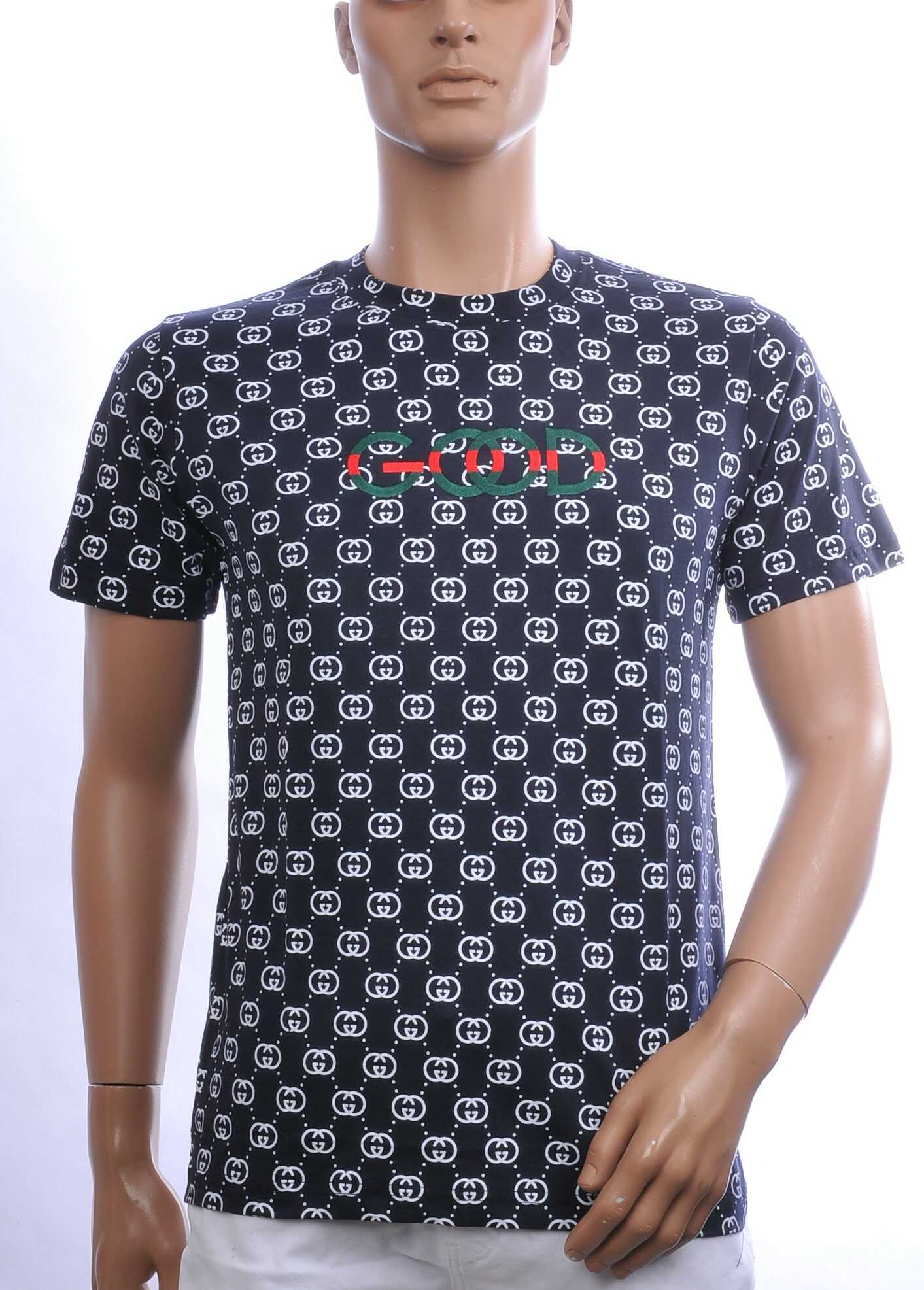 CONTOUR Trendy GOOD Allover Modern Dessin Ronde Hals Heren T-shirt – Navy | Comfortabel en Stijlvol voor Elke Seizoen