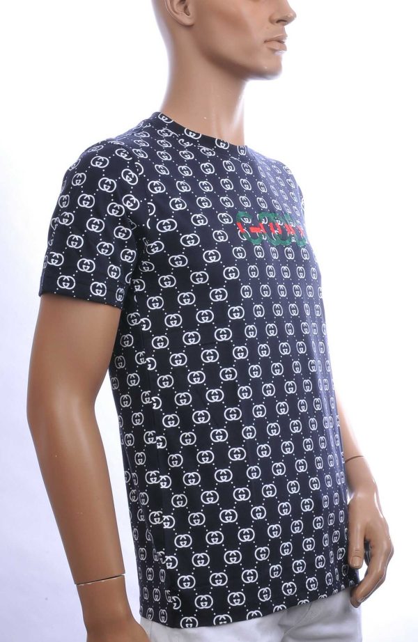 CONTOUR Trendy GOOD Allover Modern Dessin Ronde Hals Heren T-shirt – Navy | Comfortabel en Stijlvol voor Elke Seizoen