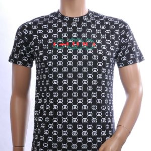 CONTOUR Trendy GOOD Allover Modern Dessin Ronde Hals Heren T-shirt – Zwart | Comfortabel en Stijlvol voor Elke Seizoen