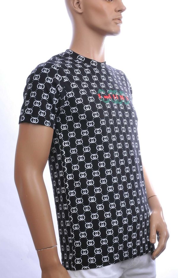 CONTOUR Trendy GOOD Allover Modern Dessin Ronde Hals Heren T-shirt – Zwart | Comfortabel en Stijlvol voor Elke Seizoen