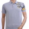 CI-BORG Trendy Heren Polo T-Shirt met Geborduurde Tijgerkop – Grijs | Comfortabel, Stijlvol en Perfect voor Elke Seizoen