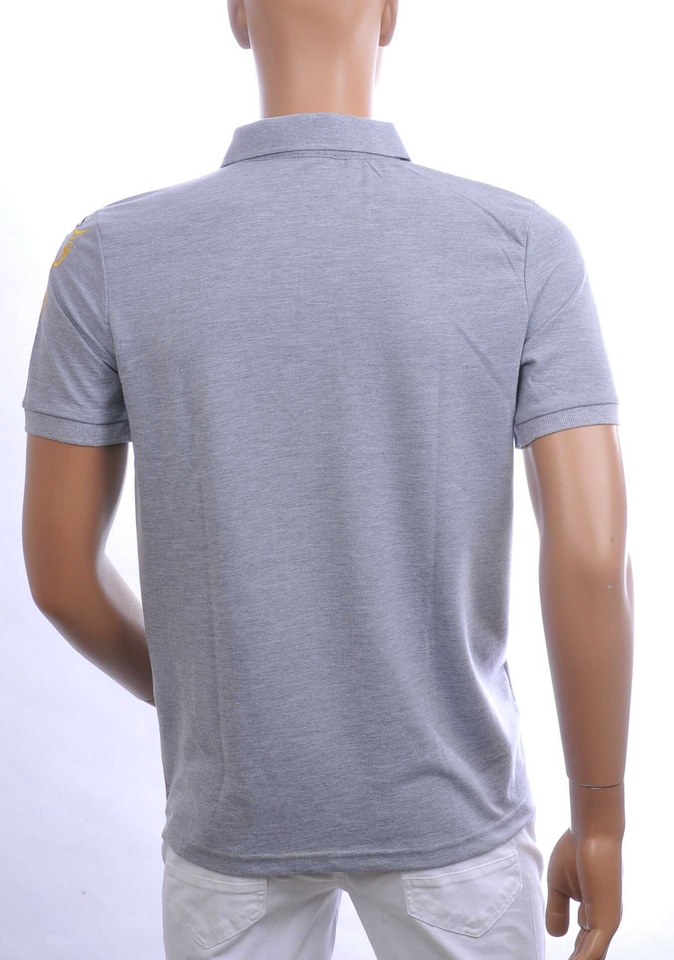 CI-BORG Trendy Heren Polo T-Shirt met Geborduurde Tijgerkop – Grijs | Comfortabel, Stijlvol en Perfect voor Elke Seizoen