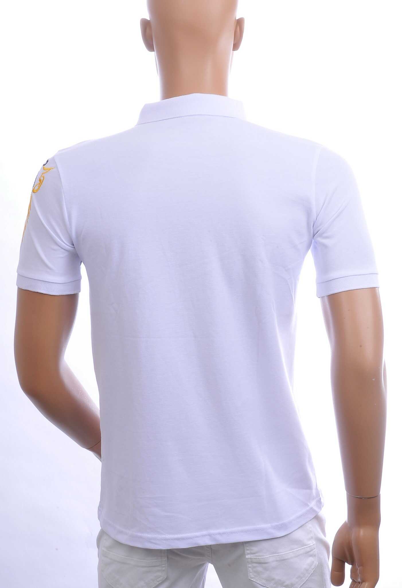 CI-BORG Trendy Heren Polo T-Shirt met Geborduurde Tijgerkop – Wit | Comfortabel, Stijlvol en Perfect voor Elke Seizoen