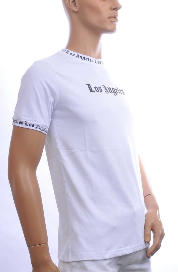 FCT COMPANY Trendy Los Angeles Ronde Hals Heren T-Shirt - Wit | Comfortabel - Perfect voor Elke Seizoen