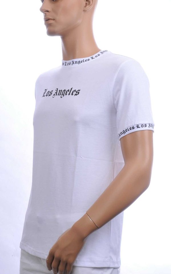 FCT COMPANY Trendy Los Angeles Ronde Hals Heren T-Shirt - Wit | Comfortabel - Perfect voor Elke Seizoen