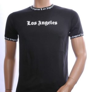FCT COMPANY Trendy Los Angeles Ronde Hals Heren T-Shirt - Zwart | Comfortabel - Perfect voor Elke Seizoen