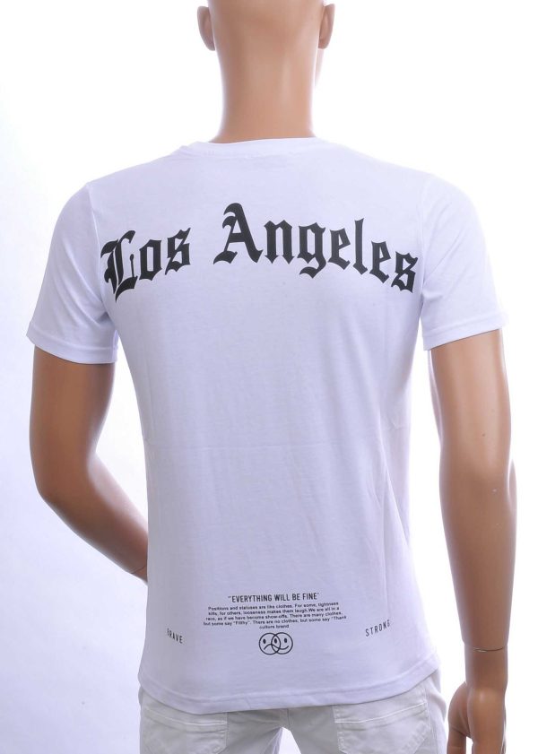 FCT COMPANY Trendy Los Angeles Ronde Hals Heren T-Shirt - Wit | Comfortabel - Perfect voor Elke Seizoen | Streetwear - Casual Must-Have