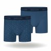 Zaccini Trendy 2-pack Perfect Fit Allover Water Plant Print Heren Boxershorts – Blauw