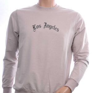 CONTOUR Trendy “Los Angeles” Ronde Hals Sweatshirt - Beige