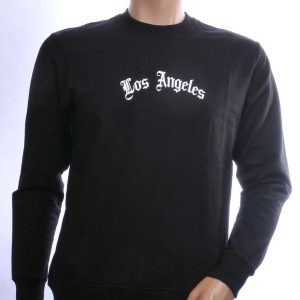 CONTOUR Trendy “Los Angeles” Ronde Hals Sweatshirt - Zwart