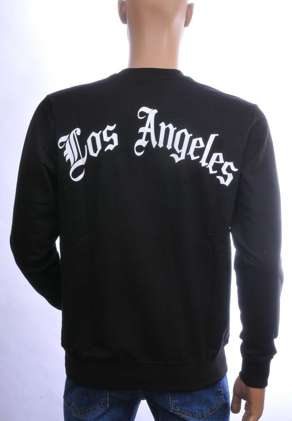 CONTOUR Trendy “Los Angeles” Ronde Hals Sweatshirt - Zwart